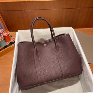 Replica Hermes Garden Party 30cm Saddle Red - premium-grade designer purse dupe