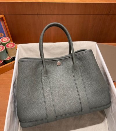 Replica Hermes Garden Party 30cm Vert Amande - authentic-look luxury purse replica