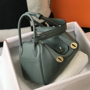 Replica Hermes Lindy Almond Green - high-accuracy replica luxury purse