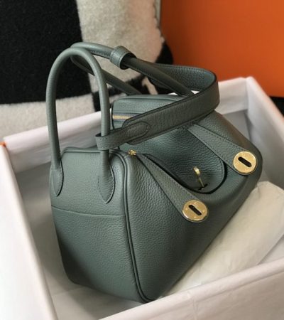 Replica Hermes Lindy Almond Green - high-accuracy replica luxury purse