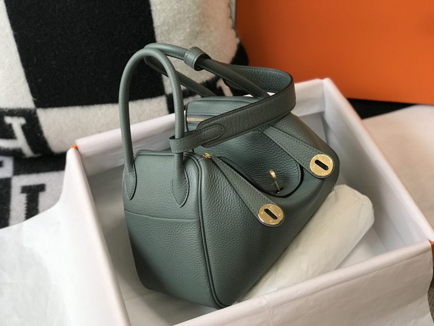 Replica Hermes Lindy Almond Green - high-accuracy replica luxury purse