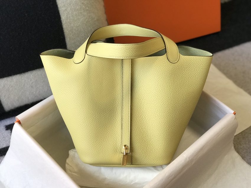 Replica Hermes Picotin Lock Yellow - near-authentic luxury replica handbag