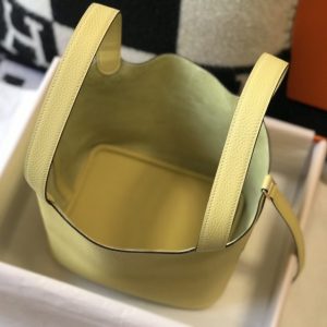 Replica Hermes Picotin Lock Yellow - premium 1:1 fake handbag model