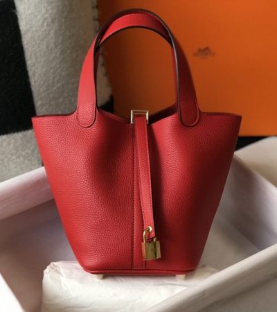 Replica Hermes Picotin Lock Red - ultra-realistic fake designer tote