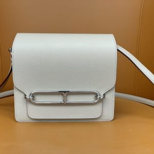 Replica Hermes Sac Roulis White - high-accuracy replica luxury purse