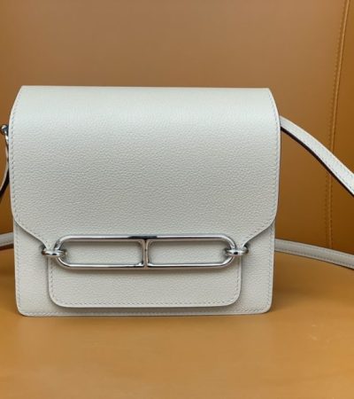 Replica Hermes Sac Roulis White - high-accuracy replica luxury purse