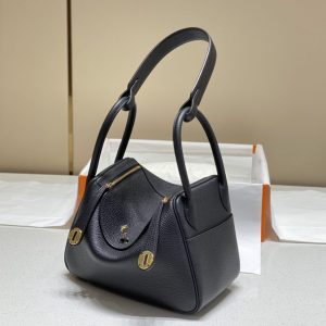 Replica Hermes Lindy Black - authentic-look luxury purse replica
