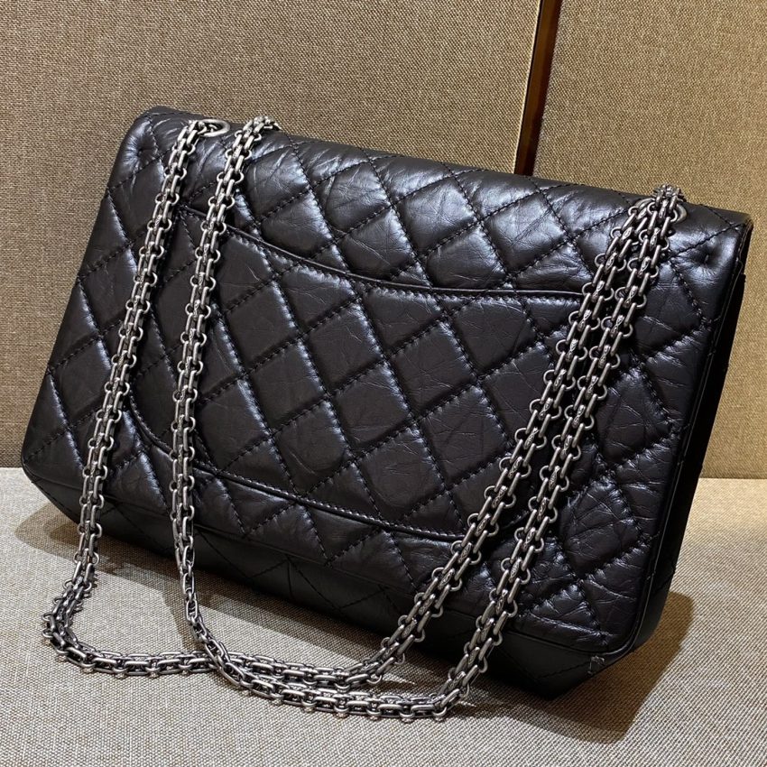 Replica CHANEL 2.55 Bag Black Silver - elite superclone designer purse