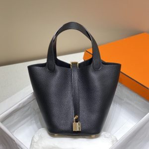 Replica Hermes Picotin Lock Black - near-authentic luxury replica handbag