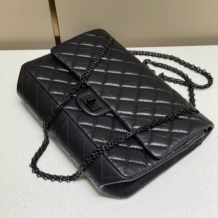 Replica CHANEL 2.55 Bag Large Black - premium-grade designer purse dupe