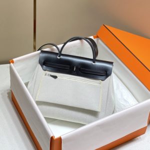 Replica Hermes Herbag 31cm Black Horse - 1:1 designer replica handbag