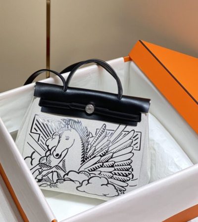 Replica Hermes Herbag 31cm Black Horse - top-rated replica designer bag