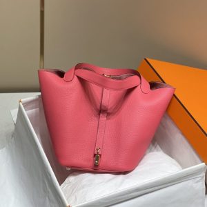 Replica Hermes Picotin Lock Pink - top-rated replica designer bag