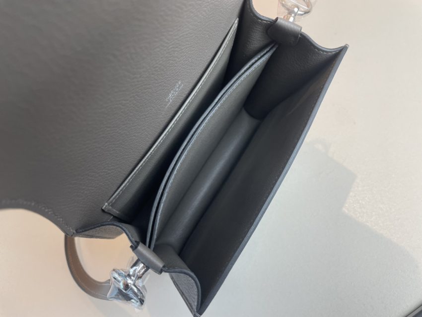 Replica Hermes Sac Roulis Grey - near-authentic luxury replica handbag