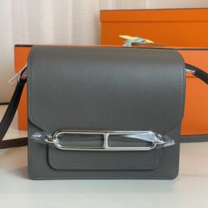 Replica Hermes Sac Roulis Grey - high-accuracy replica luxury purse