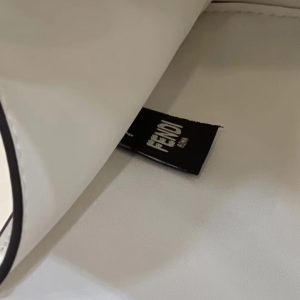 Replica Fendi Peekaboo With Patch Pocket White - high-accuracy replica luxury purse