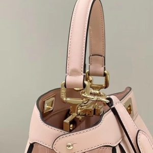 Replica Fendi Peekaboo With Patch Pocket Pink - high-quality designer bag clone