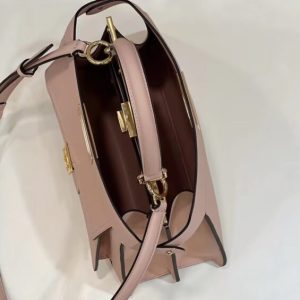 Replica Fendi Peekaboo With Patch Pocket Pink - high-end fake designer purse
