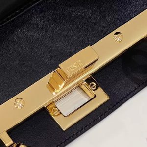 Replica Fendi Peekaboo With Patch Pocket Black - high-accuracy replica luxury purse