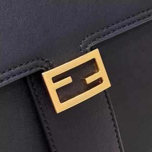 Replica Fendi Peekaboo With Patch Pocket Black - premium-grade designer purse dupe