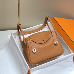 Replica Hermes Lindy Golden Brown - near-authentic luxury replica handbag