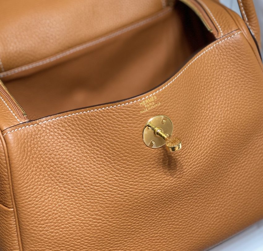 Replica Hermes Lindy Golden Brown - realistic designer-inspired fake bag