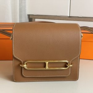 Replica Hermes Sac Roulis Brown - best quality luxury bag dupe