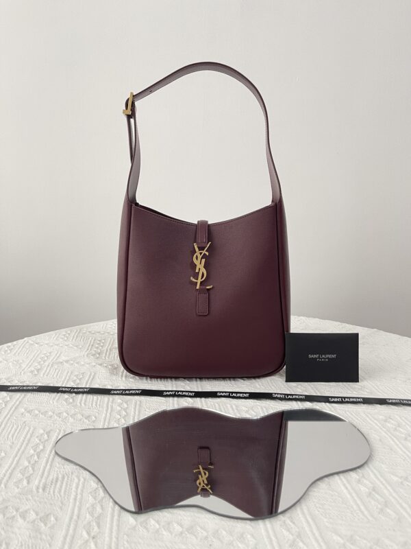 Replica YSL LE 5 A 7 Small Bordeaux - authentic-look luxury purse replica