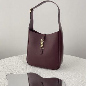 Replica YSL LE 5 A 7 Small Bordeaux - top-tier luxury replica shoulder bag