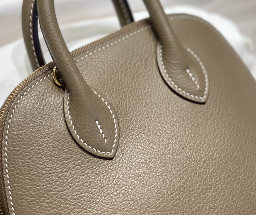 Replica Hermes Mini Bolide - Elephant Gray - best quality luxury bag dupe
