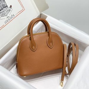 Replica Hermes Mini Bolide - Brown - best-selling designer handbag dupe