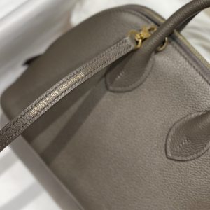 Replica Hermes Mini Bolide -Tin Gray - best-selling designer handbag dupe