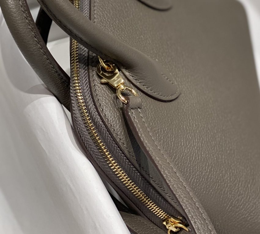 Replica Hermes Mini Bolide -Tin Gray - premium 1:1 fake handbag model