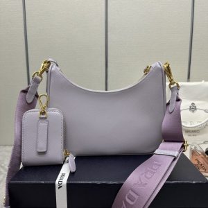 Replica Prada Re-Edition 2005 Purple - premium-grade designer purse dupe