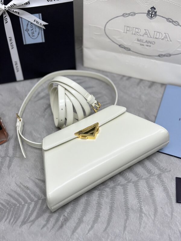Replica Prada White Leather Handbag - high-accuracy replica luxury purse