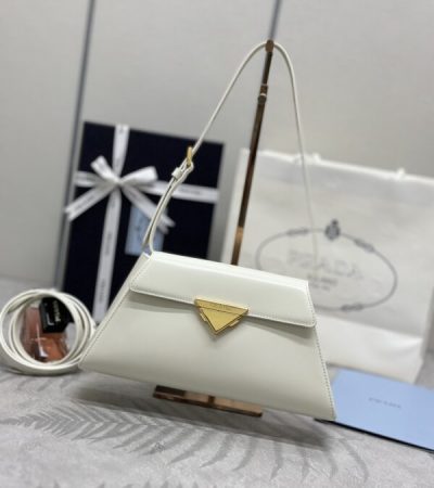 Replica Prada White Leather Handbag - premium-grade designer purse dupe