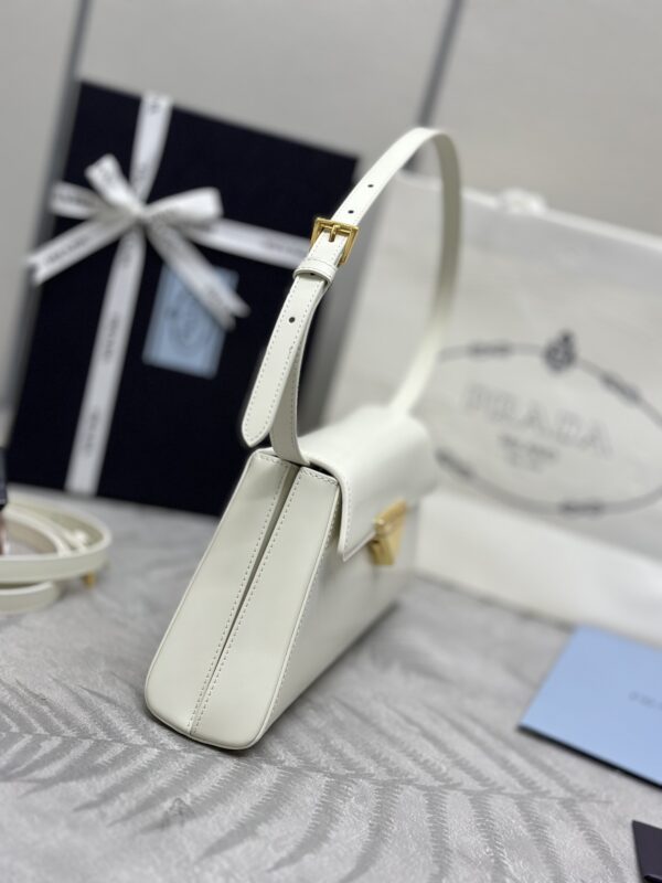 Replica Prada White Leather Handbag - near-authentic luxury replica handbag