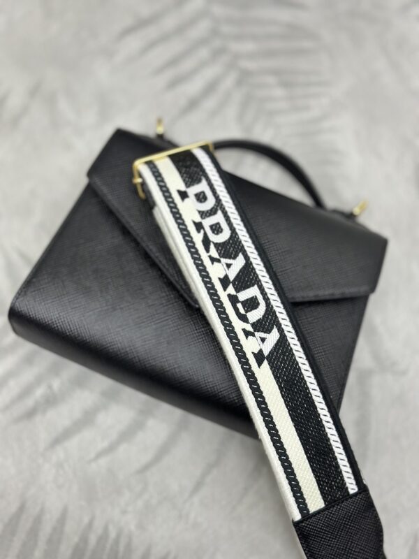 Replica Prada Saffiano Black Envelope - high-quality designer bag clone