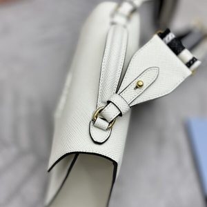 Replica Prada Saffiano White Envelope - realistic designer-inspired fake bag