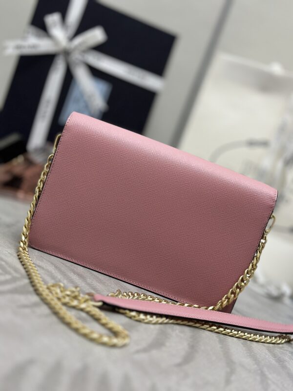 Replica Prada Saffiano Pink Small Envelope - elite superclone designer purse