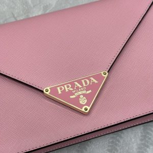 Replica Prada Saffiano Pink Small Envelope - high-accuracy replica luxury purse