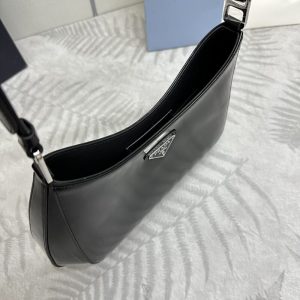 Replica Prada Cleo Brushed Black Bag - high-accuracy replica luxury purse