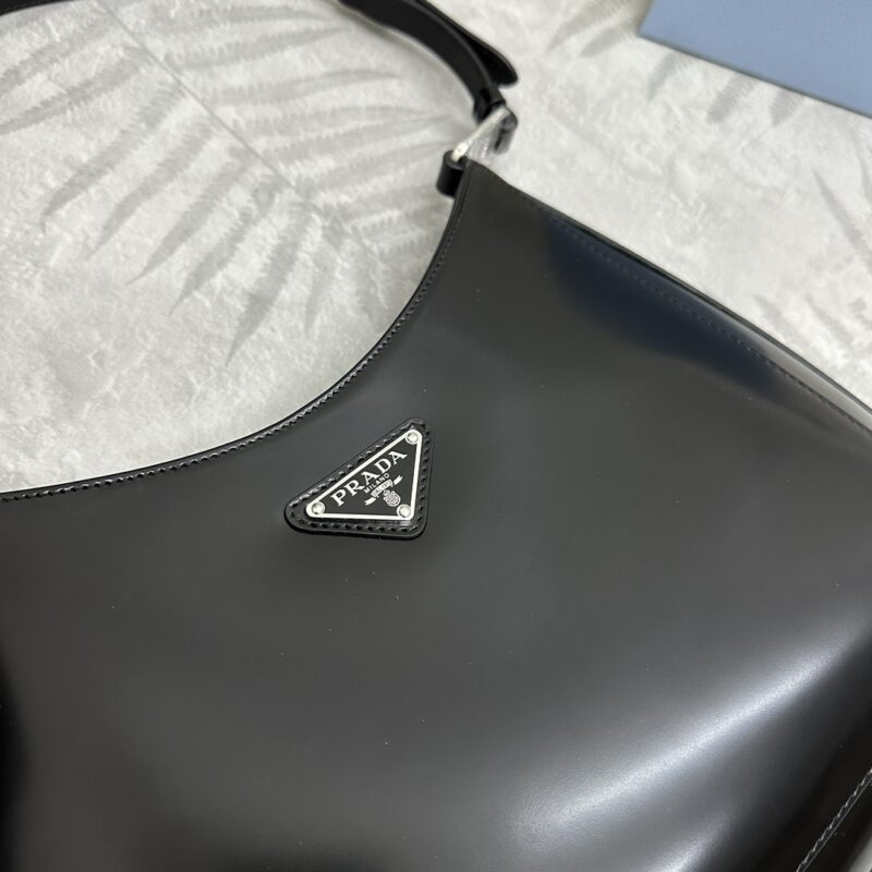 Replica Prada Cleo Brushed Black Bag - premium-grade designer purse dupe