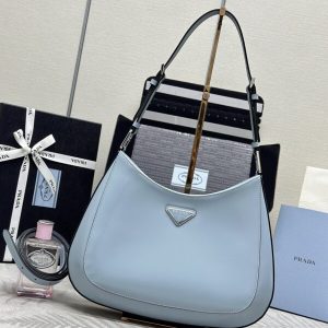 Replica Prada Cleo Brushed Blue Bag - elite superclone designer purse