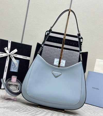 Replica Prada Cleo Brushed Blue Bag - elite superclone designer purse