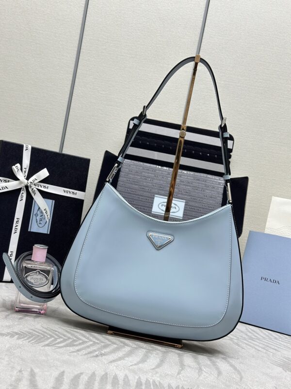 Replica Prada Cleo Brushed Blue Bag - elite superclone designer purse