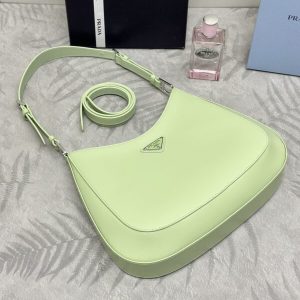 Replica Prada Cleo Brushed Green Bag - high-end fake designer purse