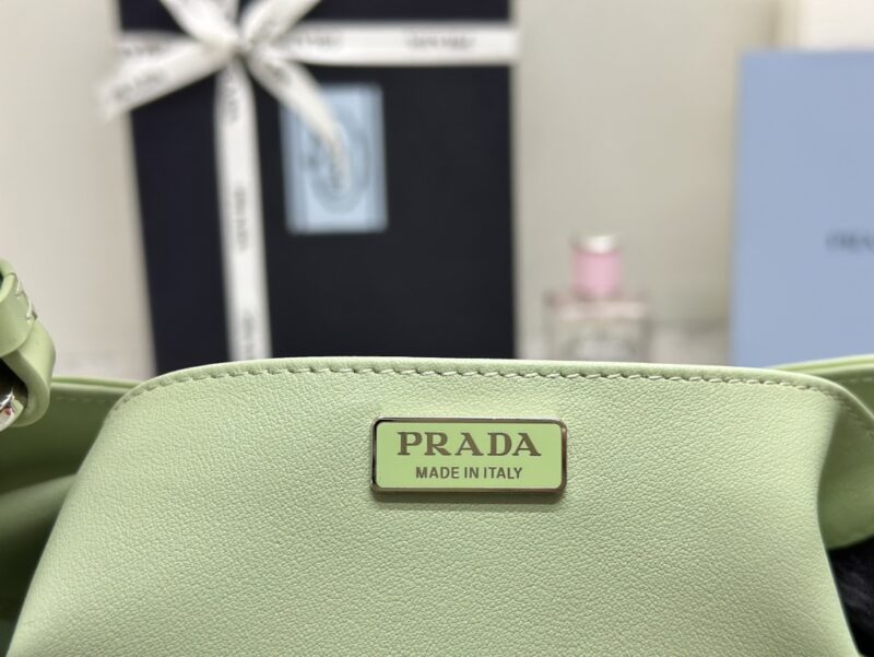 Replica Prada Cleo Brushed Green Bag - high-quality designer bag clone