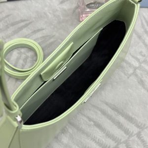 Replica Prada Cleo Brushed Green Bag - authentic-look luxury purse replica