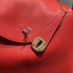 Replica Hermes Lindy Red - best quality luxury bag dupe
